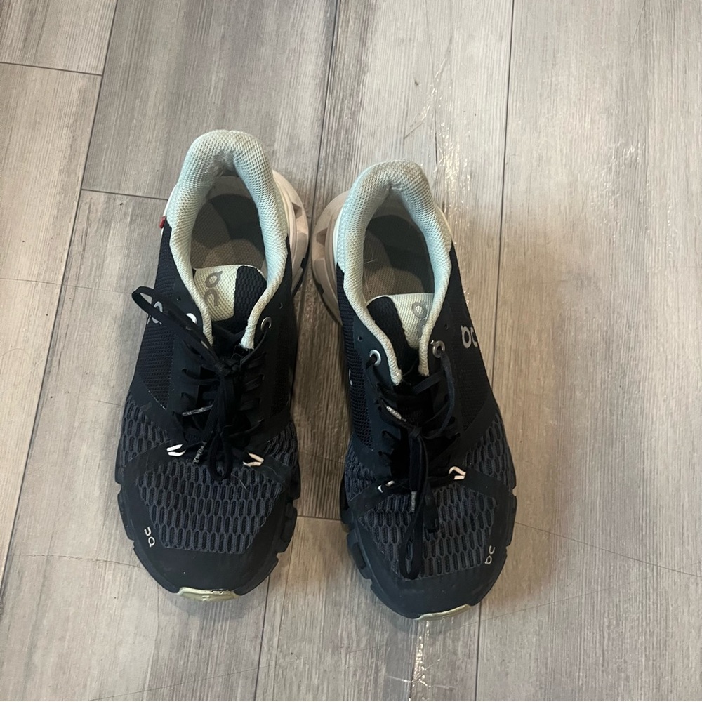Black and White Athletic Sneakers - Picture 2 of 5